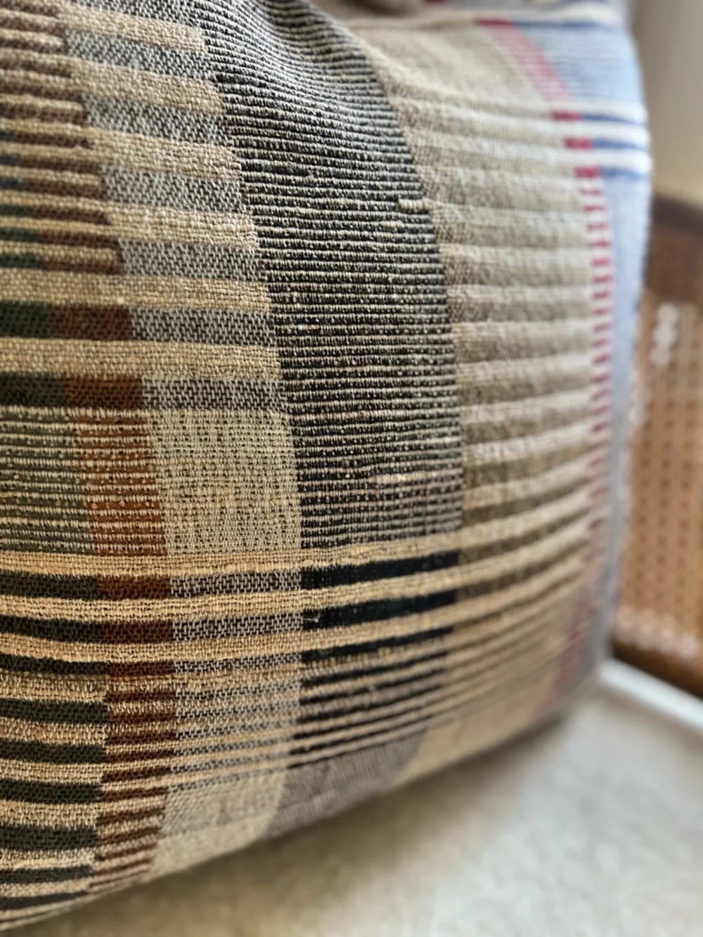 Crate & Barrel Etta silk wool throw pillow and insert